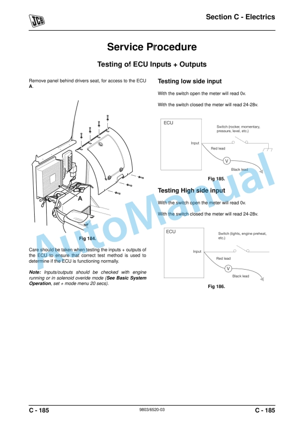 JCB JS115 to JS180 Service Manual 9803-6520 2 JCB JS115 to JS180 Service Manual 9803-6520 - Image 2