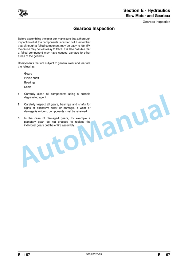 JCB JS115 to JS180 Service Manual 9803-6520 4 JCB JS115 to JS180 Service Manual 9803-6520 - Image 4