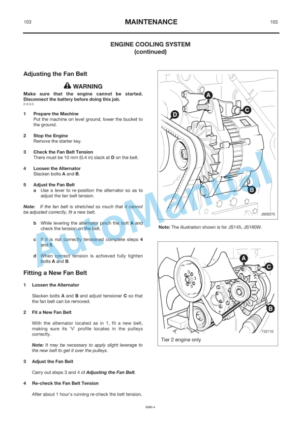 JCB JS130W, JS145W, JS160W, JS175W, JS200W Operator Manual 3 JCB JS130W, JS145W, JS160W, JS175W, JS200W Operator Manual - Image 3