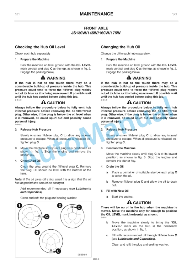 JCB JS130W, JS145W, JS160W, JS175W, JS200W Operator Manual 5 JCB JS130W, JS145W, JS160W, JS175W, JS200W Operator Manual - Image 5