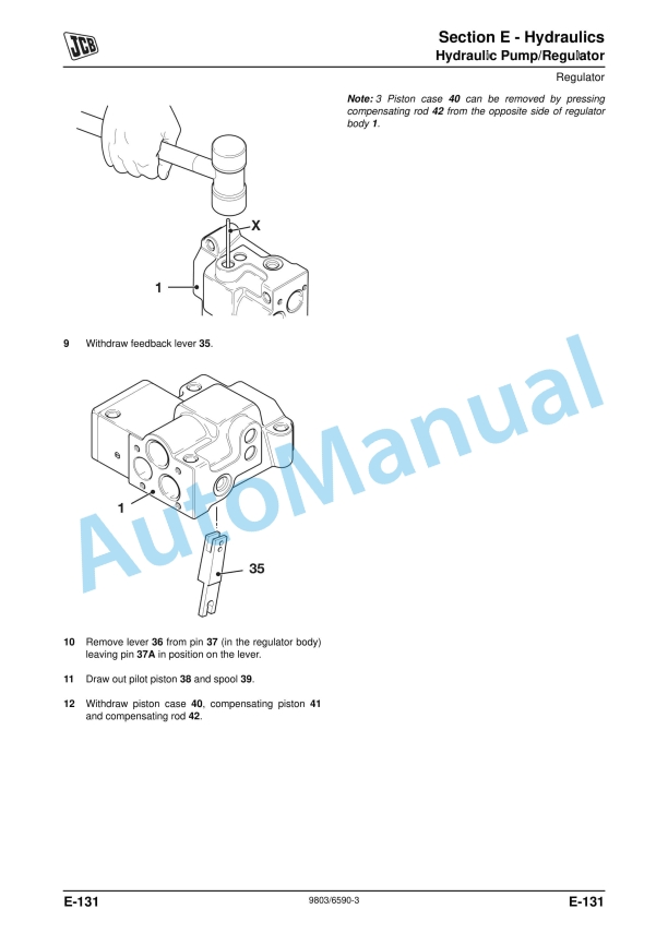 JCB JS130W, JS145W, JS160W, JS175W Service Manual 9803-6590 3 JCB JS130W, JS145W, JS160W, JS175W Service Manual 9803-6590 - Image 3