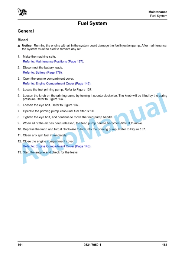 JCB JS140, JS205, JS215 Operator Manual 9831-7950 4 JCB JS140, JS205, JS215 Operator Manual 9831-7950 - Image 4