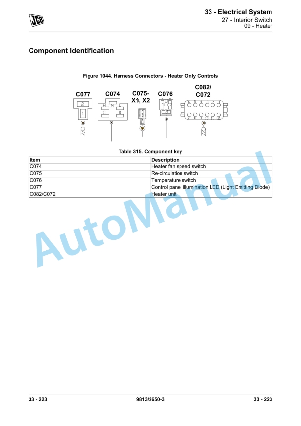 JCB JS145W, JS160W, JS175W Service Manual 9813-2650 5 JCB JS145W, JS160W, JS175W Service Manual 9813-2650 - Image 5