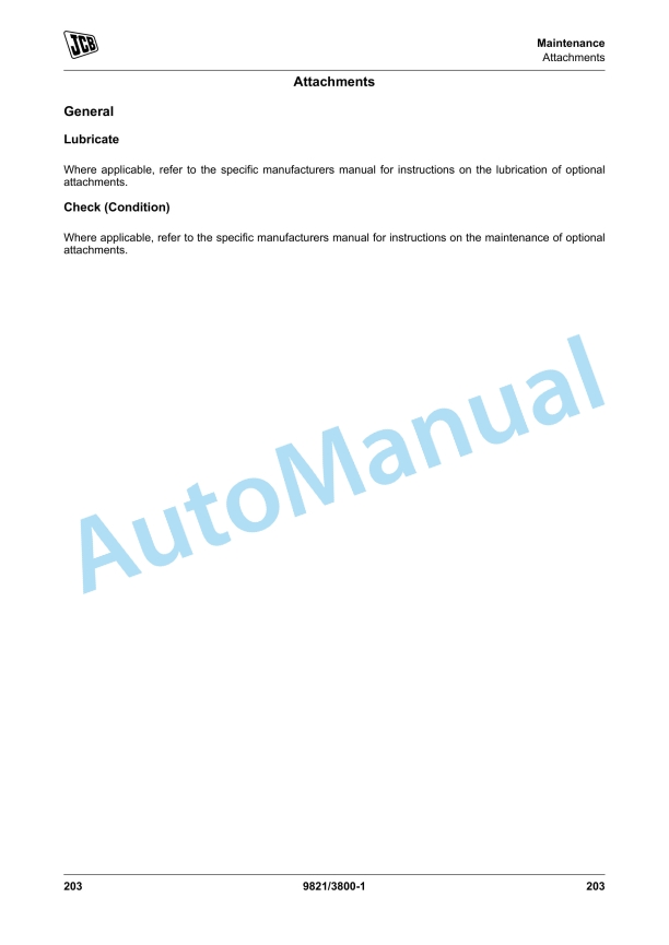 JCB JS145W, JS160W Operator Manual 9821-3800 4 JCB JS145W, JS160W Operator Manual 9821-3800 - Image 4