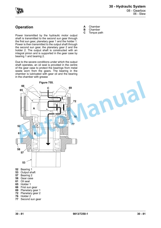 JCB JS200, JS210, JS220, JS235 Excavator Service Manual 9813-7250 2 JCB JS200, JS210, JS220, JS235 Excavator Service Manual 9813-7250 - Image 2