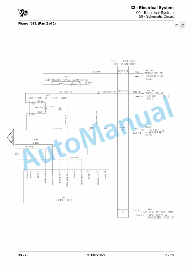 JCB JS200, JS210, JS220, JS235 Excavator Service Manual 9813-7250 3 JCB JS200, JS210, JS220, JS235 Excavator Service Manual 9813-7250 - Image 3