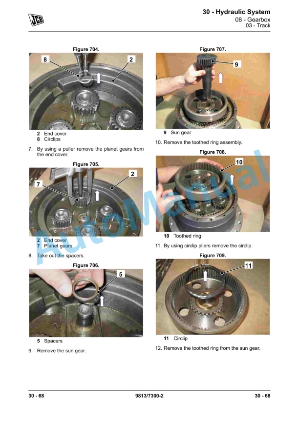JCB JS200, JS210, JS220, JS235 Excavator Service Manual 9813-7300 2 JCB JS200, JS210, JS220, JS235 Excavator Service Manual 9813-7300 - Image 2
