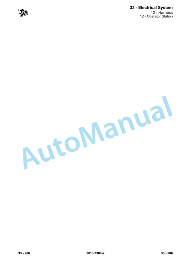 JCB JS200, JS210, JS220, JS235 Excavator Service Manual 9813-7300 4 JCB JS200, JS210, JS220, JS235 Excavator Service Manual 9813-7300 - Image 4