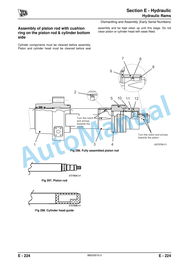 JCB JS200, JS210, JS220, JS240, JS260 Service Manual 9803-6510-03 5 JCB JS200, JS210, JS220, JS240, JS260 Service Manual 9803-6510-03 - Image 5