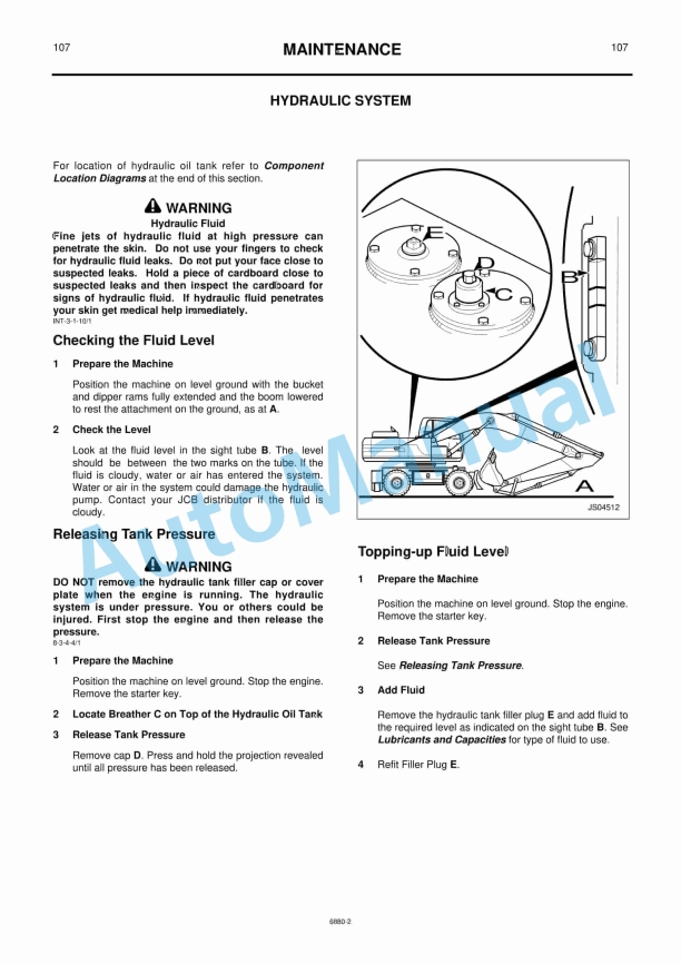 JCB JS200W Operator Handbook 9801-6880 4 JCB JS200W Operator Handbook 9801-6880 - Image 4
