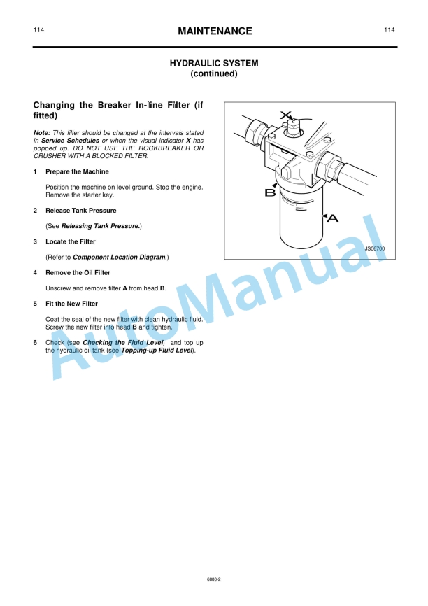 JCB JS200W Operator Handbook 9801-6880 5 JCB JS200W Operator Handbook 9801-6880 - Image 5