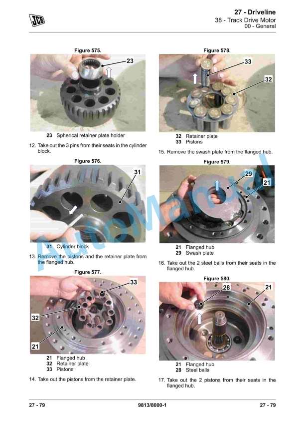 JCB JS210, JS230 Excavator Service Manual 9813-8000 2 JCB JS210, JS230 Excavator Service Manual 9813-8000 - Image 2