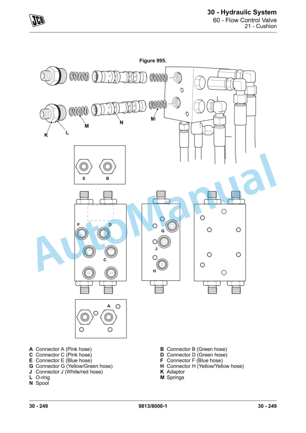 JCB JS210, JS230 Excavator Service Manual 9813-8000 3 JCB JS210, JS230 Excavator Service Manual 9813-8000 - Image 3