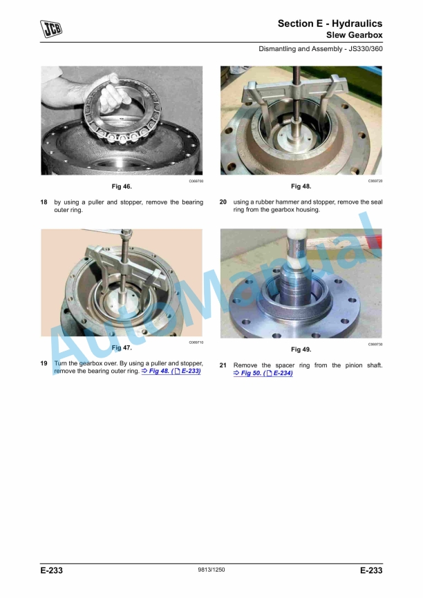 JCB JS240, JS260, JS330, JS360 - Tier 4 Service Manual 9813-1250 3 JCB JS240, JS260, JS330, JS360 - Tier 4 Service Manual 9813-1250 - Image 3