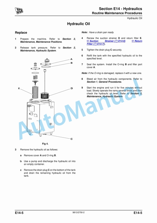 JCB JS300, JS330, JS360, JS370 - Tracked Excavators - Tier 2 JCB DieselMax Engine Service Manual 9813-2750 3 JCB JS300, JS330, JS360, JS370 - Tracked Excavators - Tier 2 JCB DieselMax Engine Service Manual 9813-2750 - Image 3