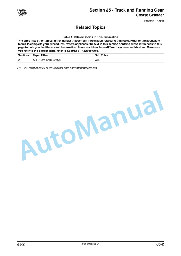 JCB JS300, JS330, JS360, JS370 - Tracked Excavators - Tier 2 JCB DieselMax Engine Service Manual 9813-2750 5 JCB JS300, JS330, JS360, JS370 - Tracked Excavators - Tier 2 JCB DieselMax Engine Service Manual 9813-2750 - Image 5