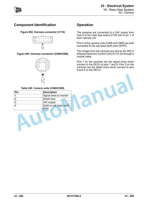 JCB JS300, JS330, JS370 Excavator Service Manual 9813-7500 5 JCB JS300, JS330, JS370 Excavator Service Manual 9813-7500 - Image 5