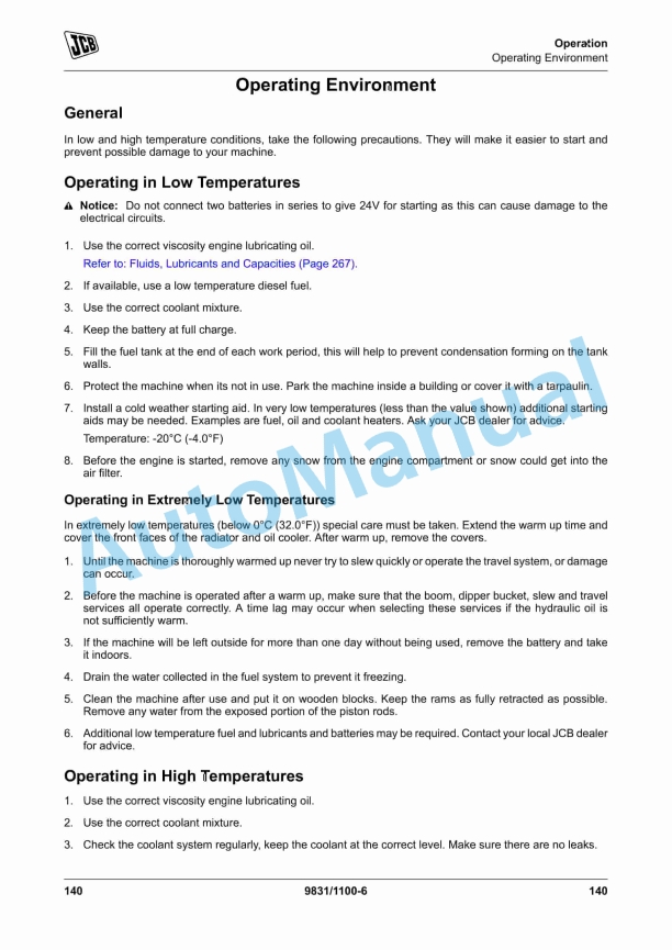 JCB JS300, JS330, JS370 Operator Manual 9831-1100 2 JCB JS300, JS330, JS370 Operator Manual 9831-1100 - Image 2