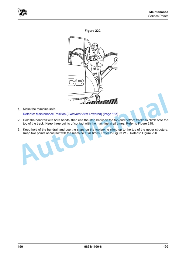 JCB JS300, JS330, JS370 Operator Manual 9831-1100 3 JCB JS300, JS330, JS370 Operator Manual 9831-1100 - Image 3