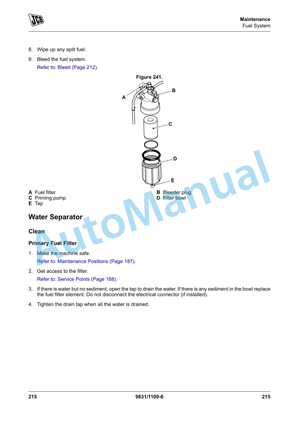 JCB JS300, JS330, JS370 Operator Manual 9831-1100 4 JCB JS300, JS330, JS370 Operator Manual 9831-1100 - Image 4