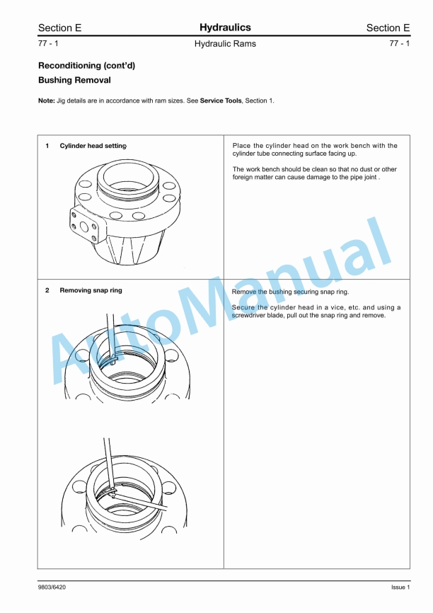 JCB JS330, JS450, JS460, JS500 Service Manual 9803-6420 4 JCB JS330, JS450, JS460, JS500 Service Manual 9803-6420 - Image 4