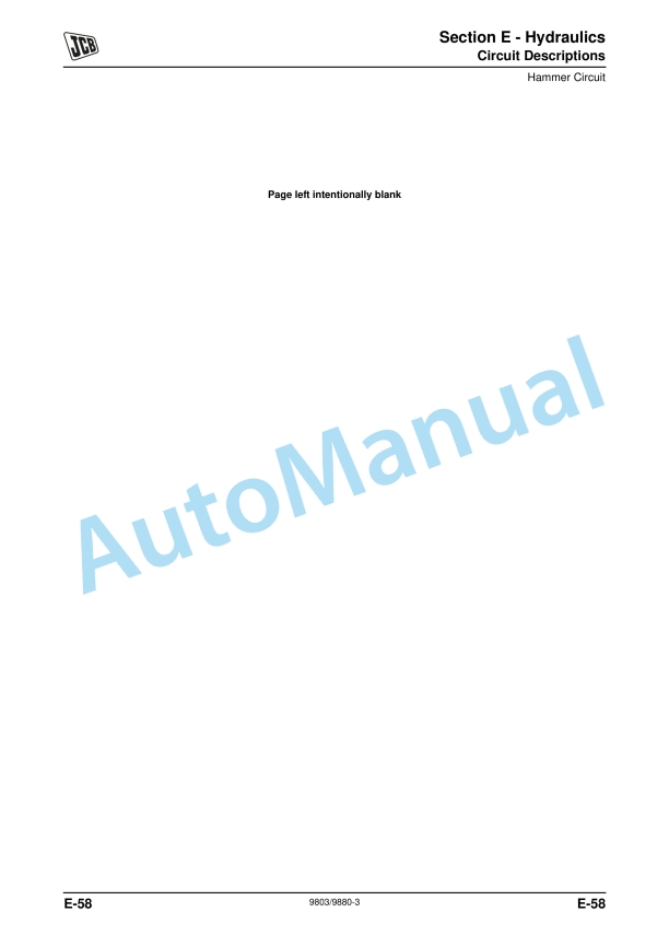 JCB JS360 Tier III Auto Service Manual 9803-9880 3 JCB JS360 Tier III Auto Service Manual 9803-9880 - Image 3