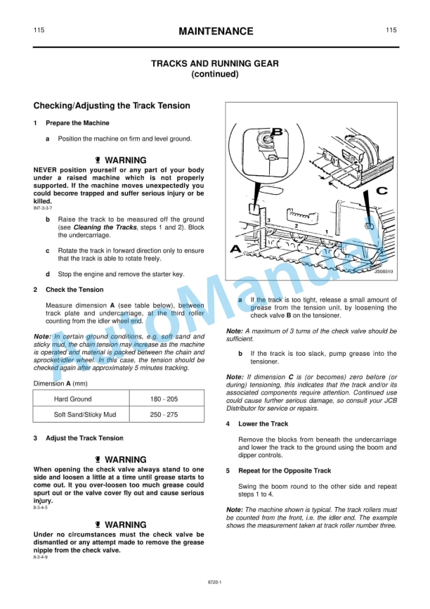 JCB JS70 Operator Handbook 9801-6720 5 JCB JS70 Operator Handbook 9801-6720 - Image 5