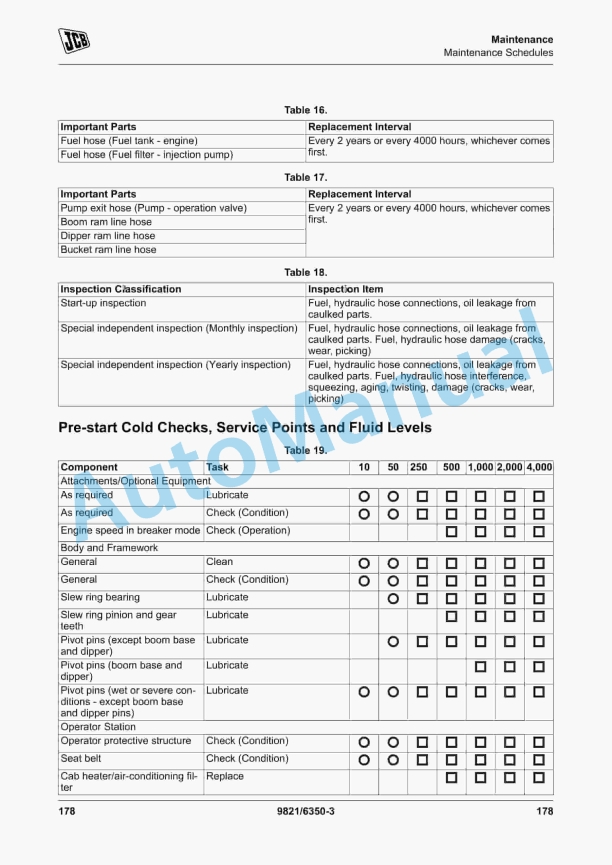 JCB JZ140 Operator Manual 9821-6350 3 JCB JZ140 Operator Manual 9821-6350 - Image 3