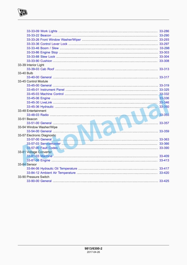 JCB JZ140 (T4i), JZ141 (T4F) Excavator Service Manual 9813-6300 3 JCB JZ140 (T4i), JZ141 (T4F) Excavator Service Manual 9813-6300 - Image 3