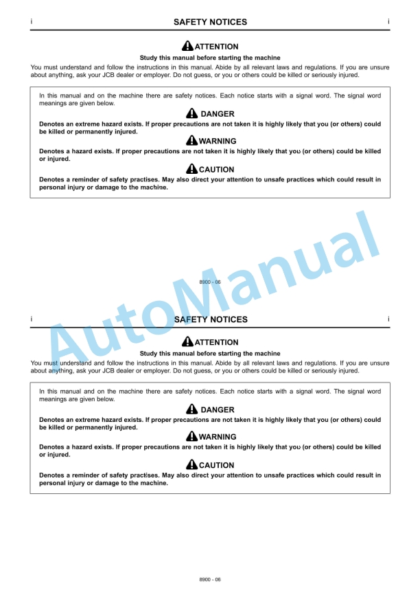 JCB Micro Range Of Tracked Excavators Operator Manual 1 JCB Micro Range Of Tracked Excavators Operator Manual
