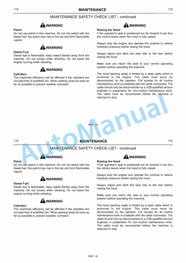 JCB Micro Range Of Tracked Excavators Operator Manual 3 JCB Micro Range Of Tracked Excavators Operator Manual-3