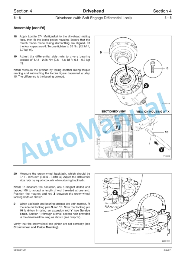 JCB PD70 Series Axles Service Manual 9803-9100 3 JCB PD70 Series Axles Service Manual 9803-9100 - Image 3