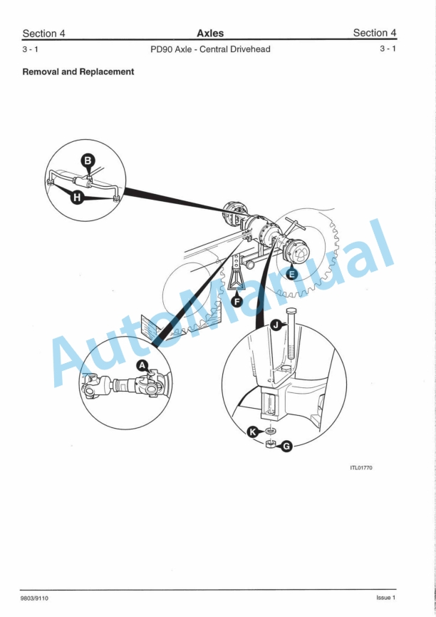 JCB PD90 Series Axles Service Manual 9803-9110 2 JCB PD90 Series Axles Service Manual 9803-9110 - Image 2