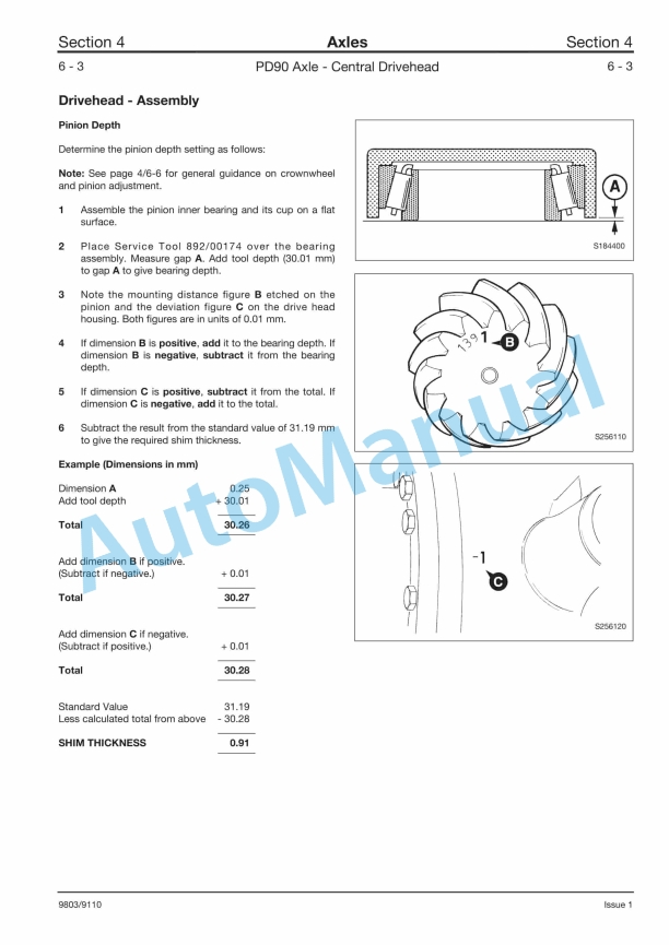JCB PD90 Series Axles Service Manual 9803-9110 3 JCB PD90 Series Axles Service Manual 9803-9110 - Image 3