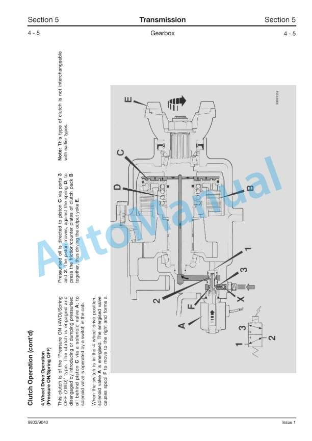 JCB PS700, PS750 Transmission Service Manual 9803-9040 2 JCB PS700, PS750 Transmission Service Manual 9803-9040 - Image 2