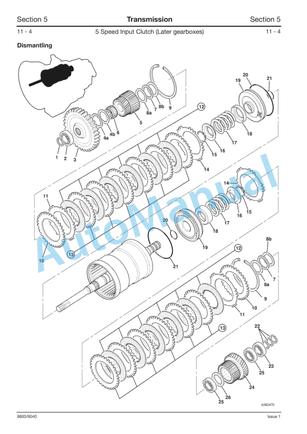 JCB PS700, PS750 Transmission Service Manual 9803-9040 4 JCB PS700, PS750 Transmission Service Manual 9803-9040 - Image 4