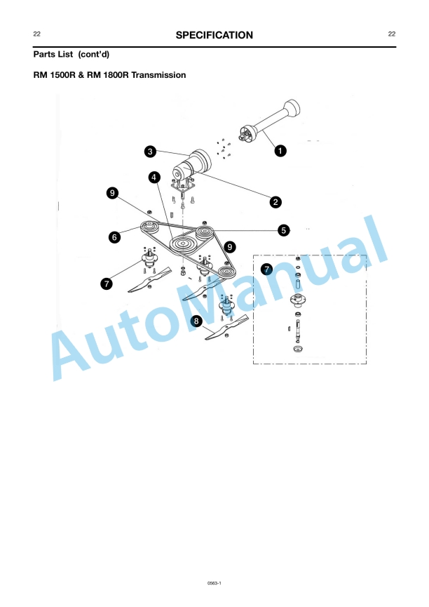 JCB RM1500R, RM1800R Rear Mounted Finishing Mower Owners Manual 9814-0563 5 JCB RM1500R, RM1800R Rear Mounted Finishing Mower Owners Manual 9814-0563 - Image 5
