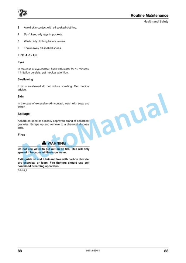 JCB Robot 190, 190HF, 190T, 190THF, 1110, 1110HF, 1110T, 1110THF Operator Manual 9811-6550 2 JCB Robot 190, 190HF, 190T, 190THF, 1110, 1110HF, 1110T, 1110THF Operator Manual 9811-6550 - Image 2