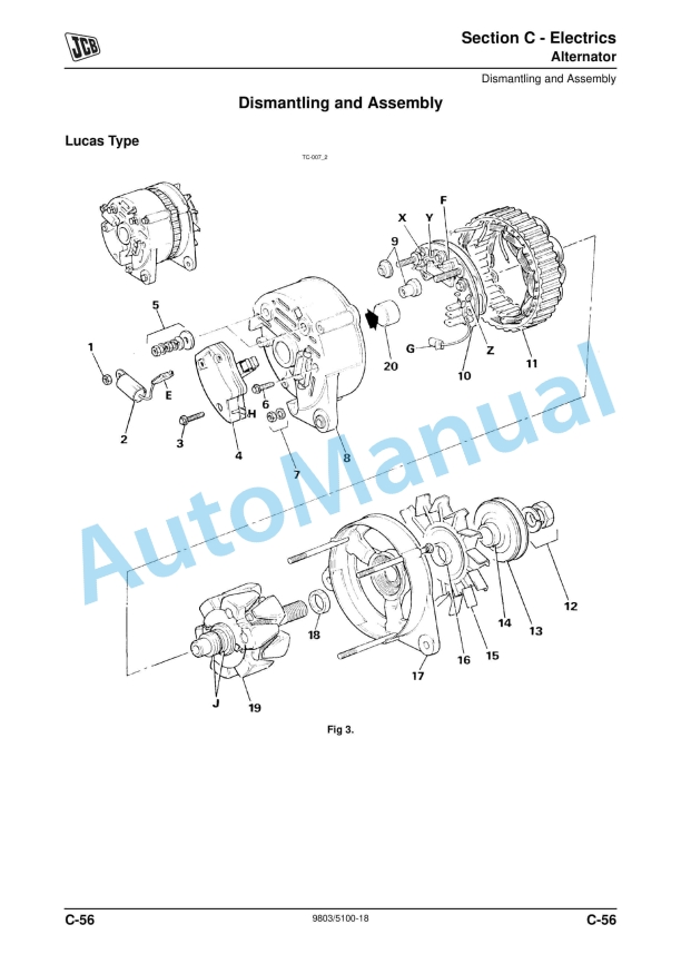 JCB Rough Terrain Fork Lift Service Manual 9803-5100 2 JCB Rough Terrain Fork Lift Service Manual 9803-5100 - Image 2