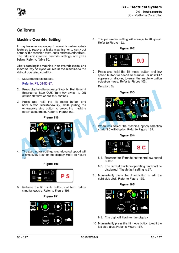 JCB S1530E to S4550E Mobile Elevating Work Platform Service Manual 9813-8200 4 JCB S1530E to S4550E Mobile Elevating Work Platform Service Manual 9813-8200 - Image 4