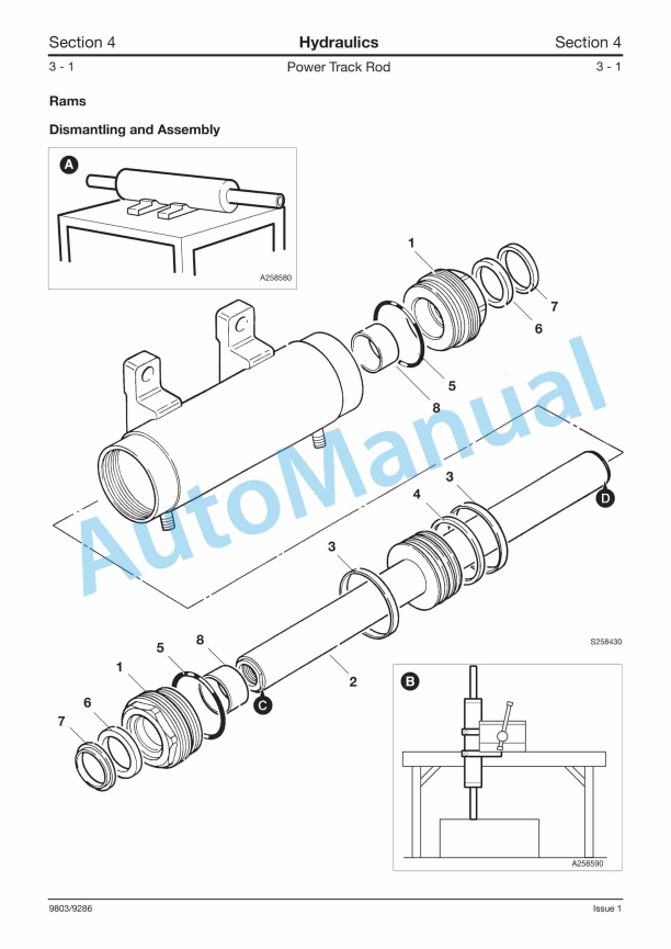 JCB SD 55 Power Track Rod High Pivot Mount Service Manual 9803-9286 2 JCB SD 55 Power Track Rod High Pivot Mount Service Manual 9803-9286 - Image 2