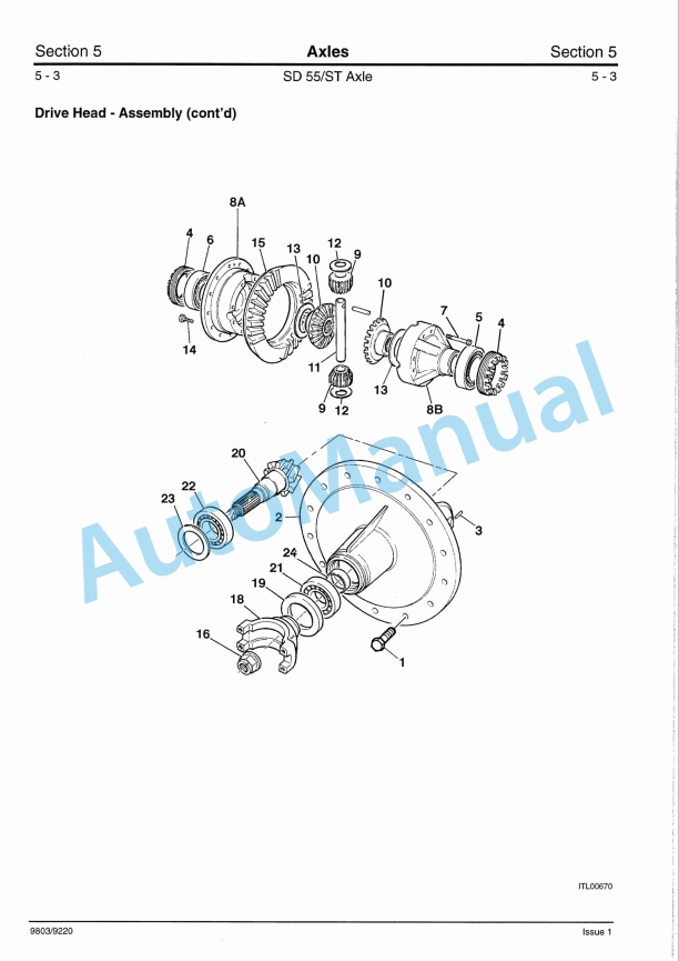 JCB SD55-ST Series Axles Service Manual 9803-9220 4 JCB SD55-ST Series Axles Service Manual 9803-9220 - Image 4