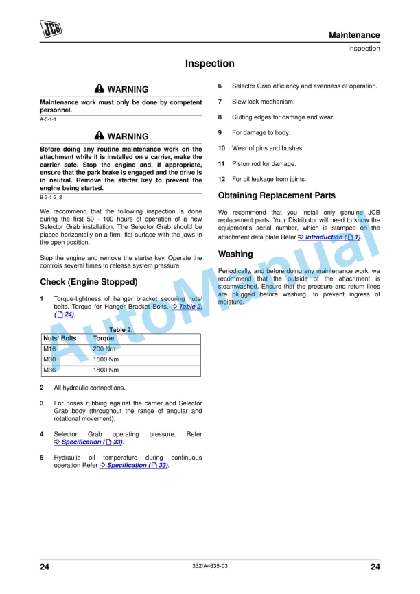 JCB Selector Grab Operator Manual 332-A4635-03 2 JCB Selector Grab Operator Manual 332-A4635-03 - Image 2