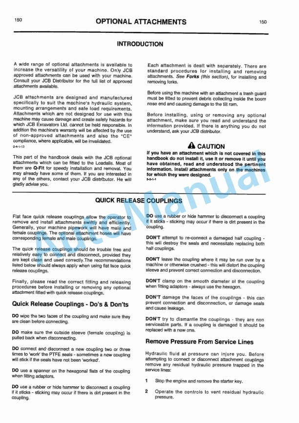 JCB Servo Machines Loadall Operator Handbook 9801-7990 5 JCB Servo Machines Loadall Operator Handbook 9801-7990-5