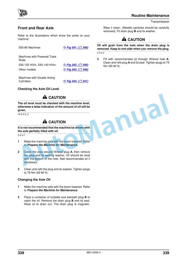 JCB Side Engine ( Tier 4I) Loadalls Operator Manual 9821-2350 4 JCB Side Engine ( Tier 4I) Loadalls Operator Manual 9821-2350 - Image 4