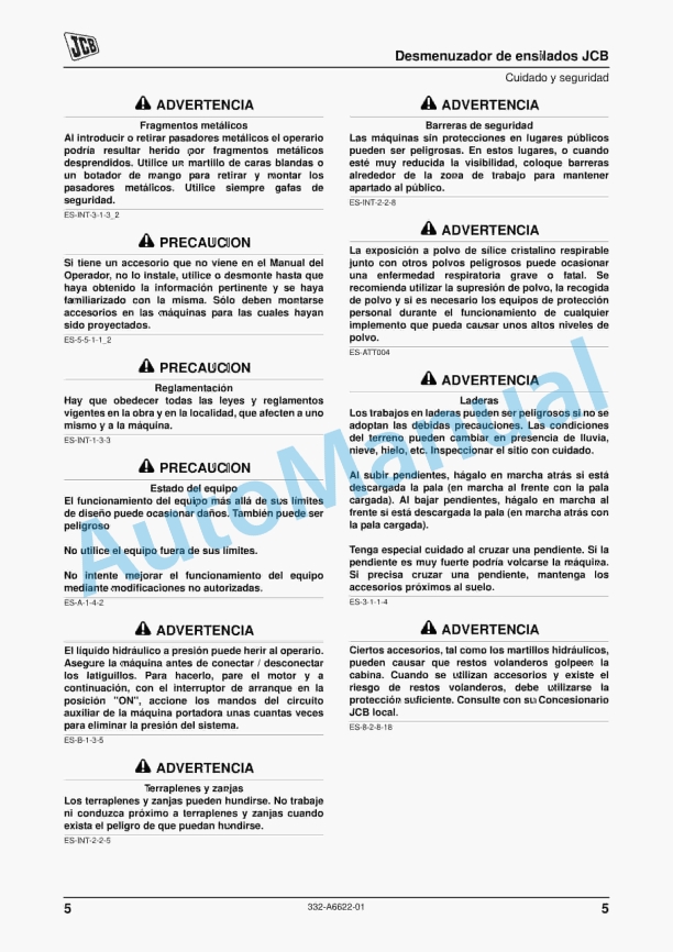 JCB Silage Defacer Operator Manual 332-A6622-01 3 JCB Silage Defacer Operator Manual 332-A6622-01 - Image 3