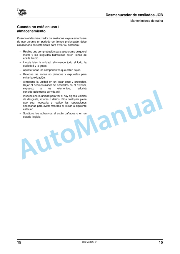 JCB Silage Defacer Operator Manual 332-A6622-01 4 JCB Silage Defacer Operator Manual 332-A6622-01 - Image 4