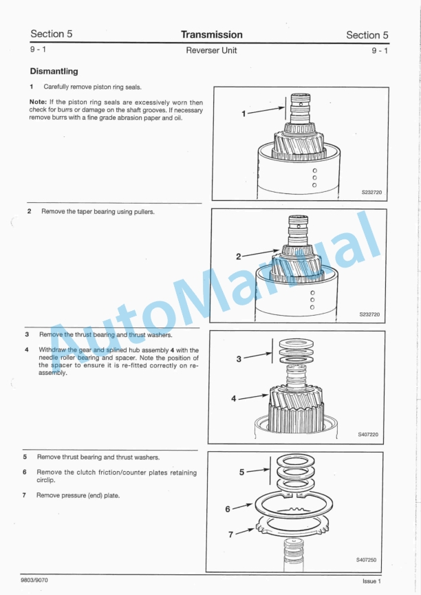JCB SS700 Transmission Service Manual 9803-9070 5 JCB SS700 Transmission Service Manual 9803-9070 - Image 5