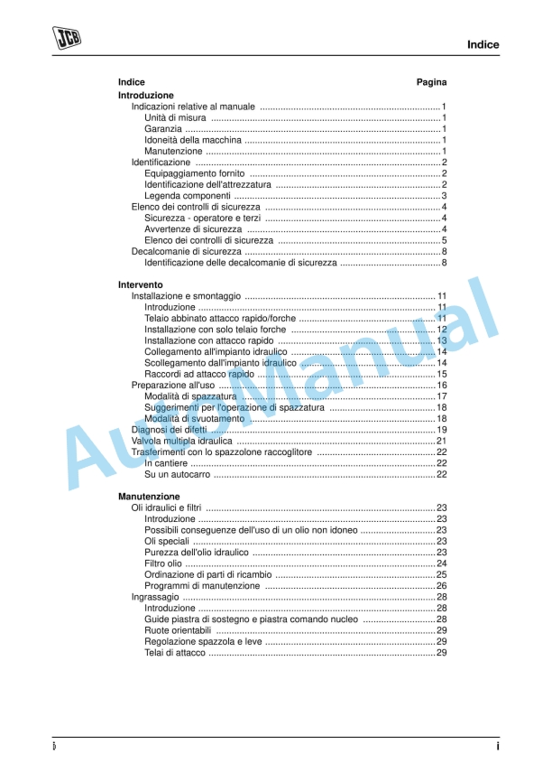 JCB Sweeper Collector Operator Manual 9814-0531-04 2 JCB Sweeper Collector Operator Manual 9814-0531-04 - Image 2