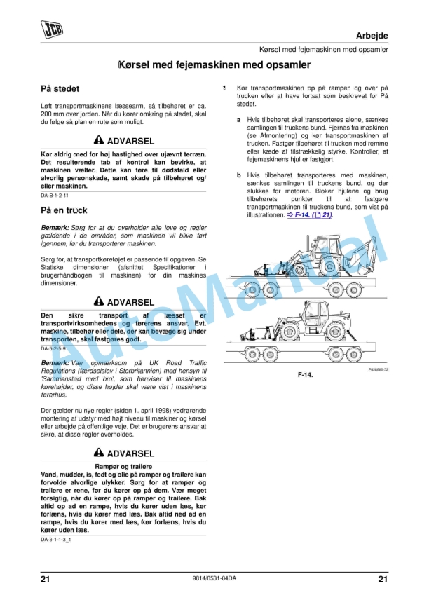 JCB Sweeper Collector Operator Manual 9814-0531-04 5 JCB Sweeper Collector Operator Manual 9814-0531-04 - Image 5